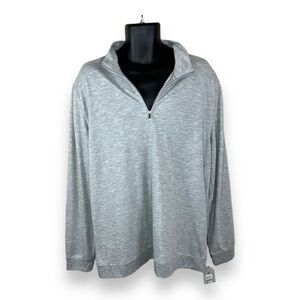 XL NEW George Light Grey Pullover Men’s Jacket Stretch Zip Collar  Outdoor Golf